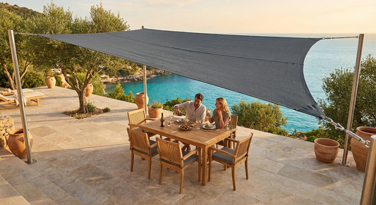 Sun shade sail 5x5m anthracite outdoor use - product detail