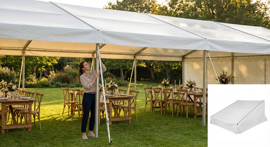 White PVC roof cover 5x2 metres for outdoor use - product detail
