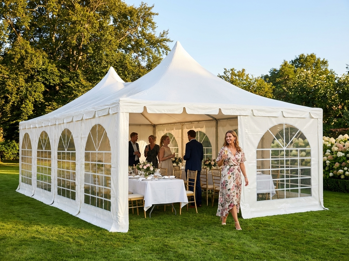 White Marquee Pagoda 4x8 m for Outdoor Events - view 3