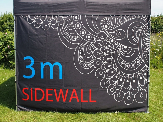 White printed sidewall for 3m event tents, made of Supertex Polyester - product detail