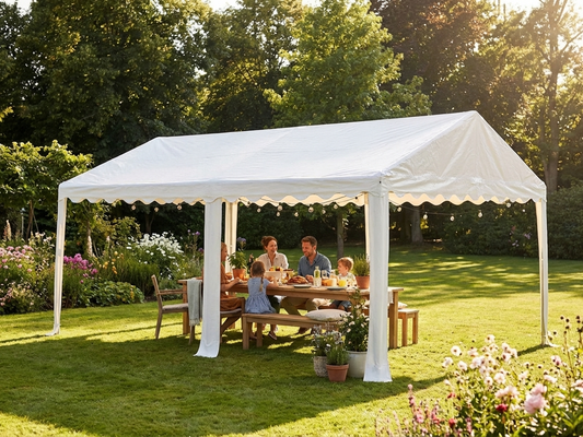 White 3x6m PE marquee roof cover for outdoor events - product detail