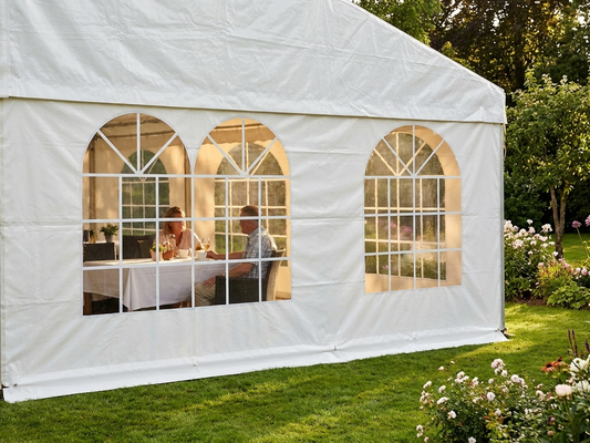 White marquee sidewall 6 m for outdoor events - product detail