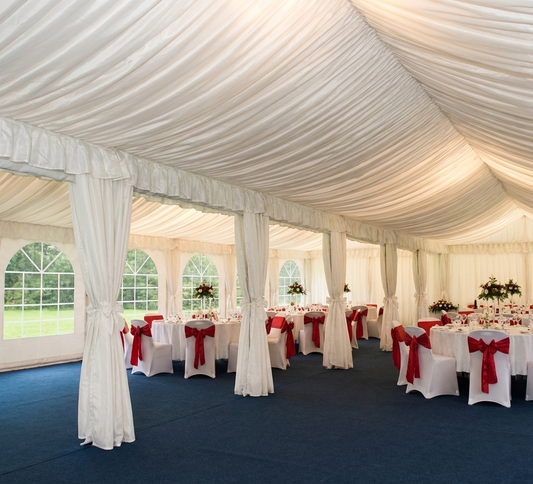 Marquee Lining and Leg Curtain Pack in White for 4x8 m Marquee - product detail