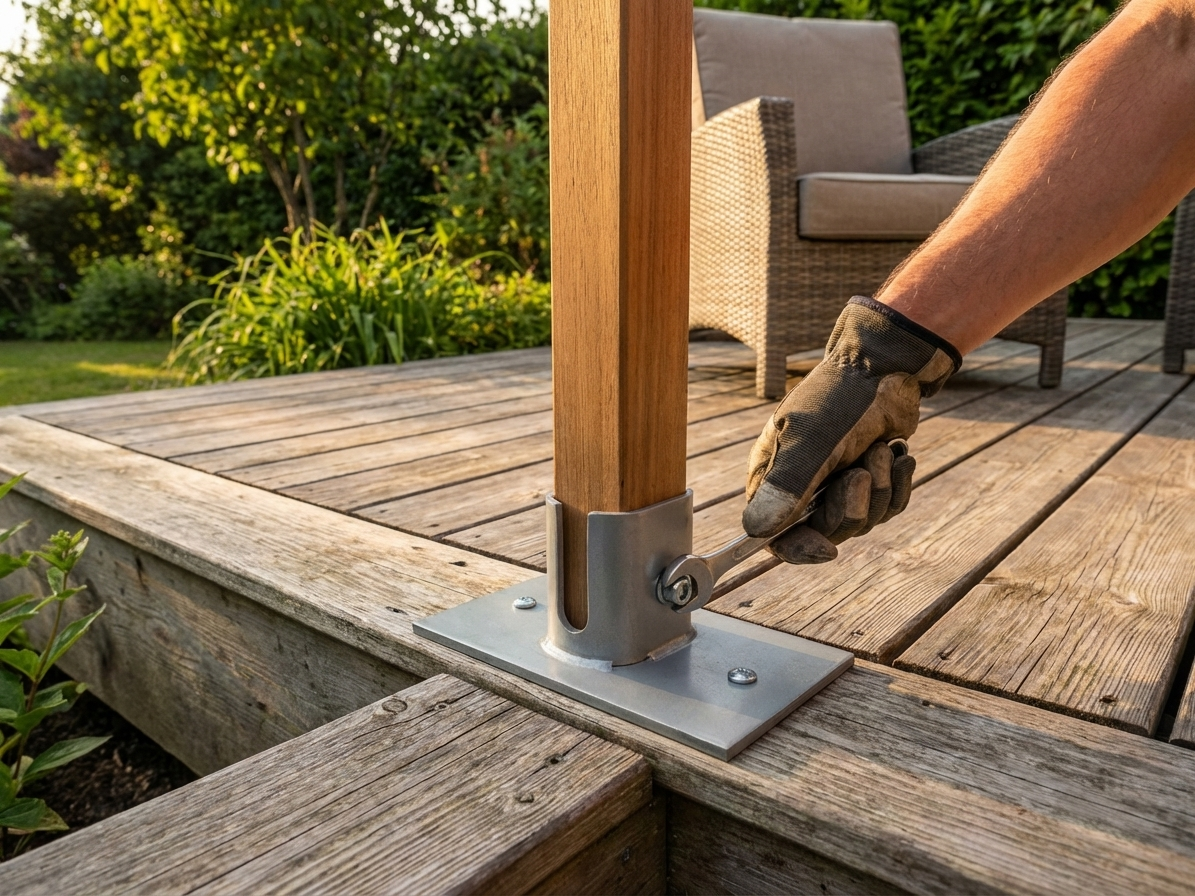 Galvanised steel foot base, silver, suitable for industrial use - view 3