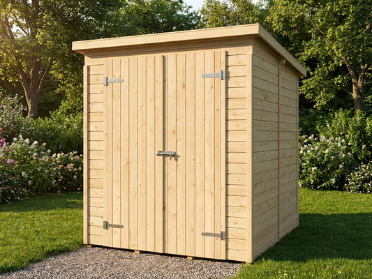 Wooden Shed with Natural Finish made from Nordic Spruce - product detail