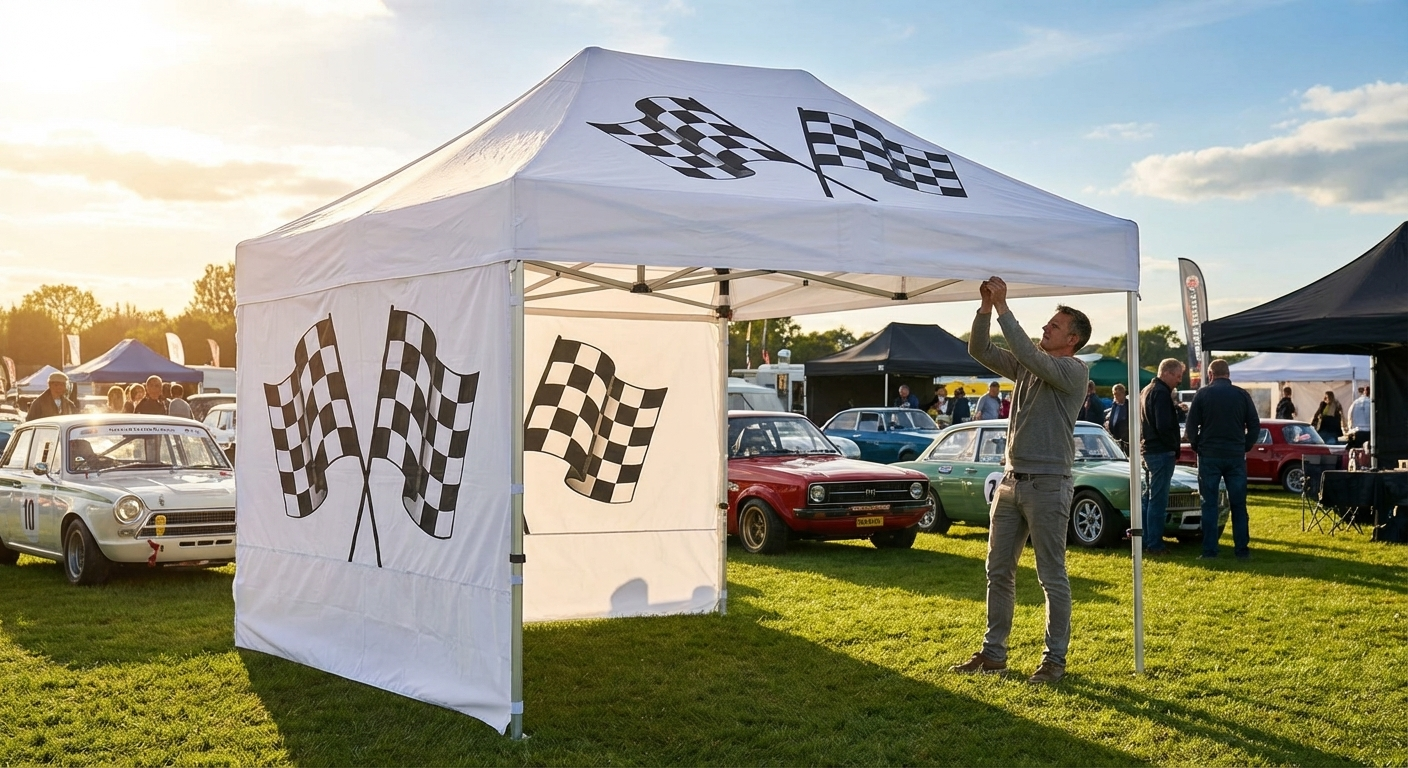 Printed roof cover for 3x3m gazebo in white, made of Supertex polyester - view 3
