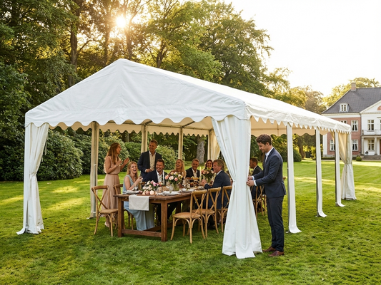 White PVC marquee roof cover 8x16 m for outdoor events - product detail