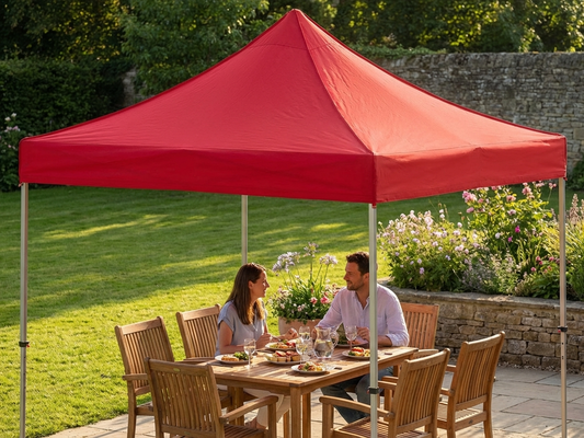 Red gazebo roof cover 3x3 m for outdoor events - product detail