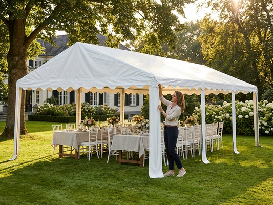 White PVC marquee roof cover 4x8 m for outdoor events - product detail