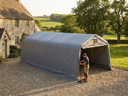 PVC Roof Cover for Portable Garage in Grey