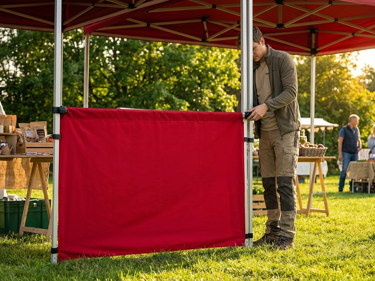 3m red half sidewall for outdoor shelters - product detail
