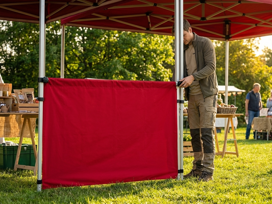 3m red half sidewall for outdoor shelters - product detail