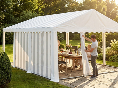 Marquee roof cover in white and grey PVC for outdoor events - product detail