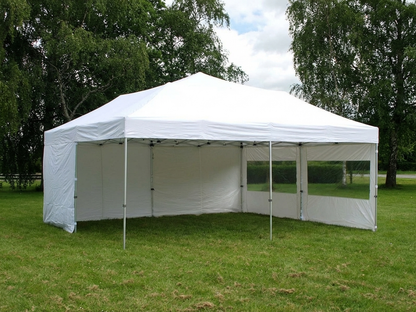 6x6m White Pop Up Gazebo with Aluminium Frame for Outdoor Events