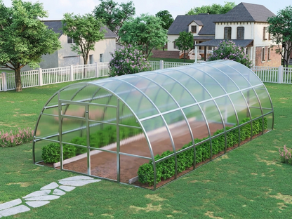 Durable Silver Polycarbonate Greenhouse for Domestic and Commercial Use
