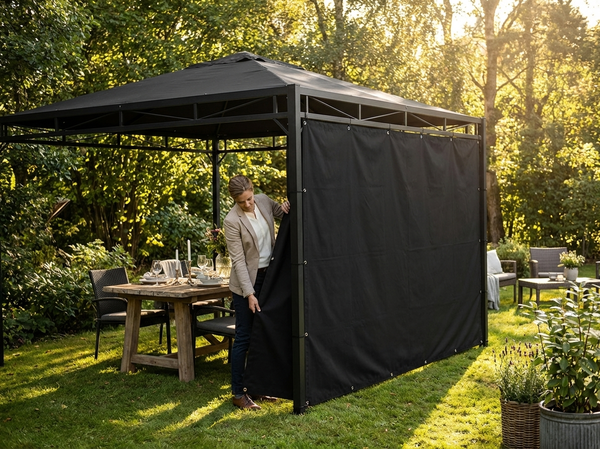Endwall 3m Black PVC Polyester Outdoor Events