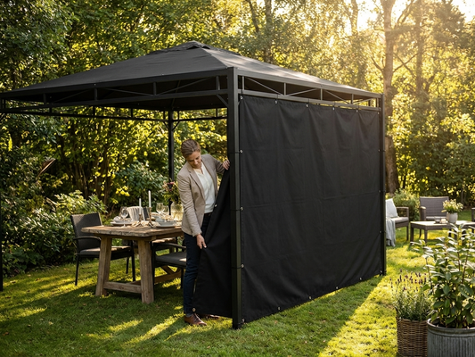 Endwall 3m Black PVC Polyester Outdoor Events