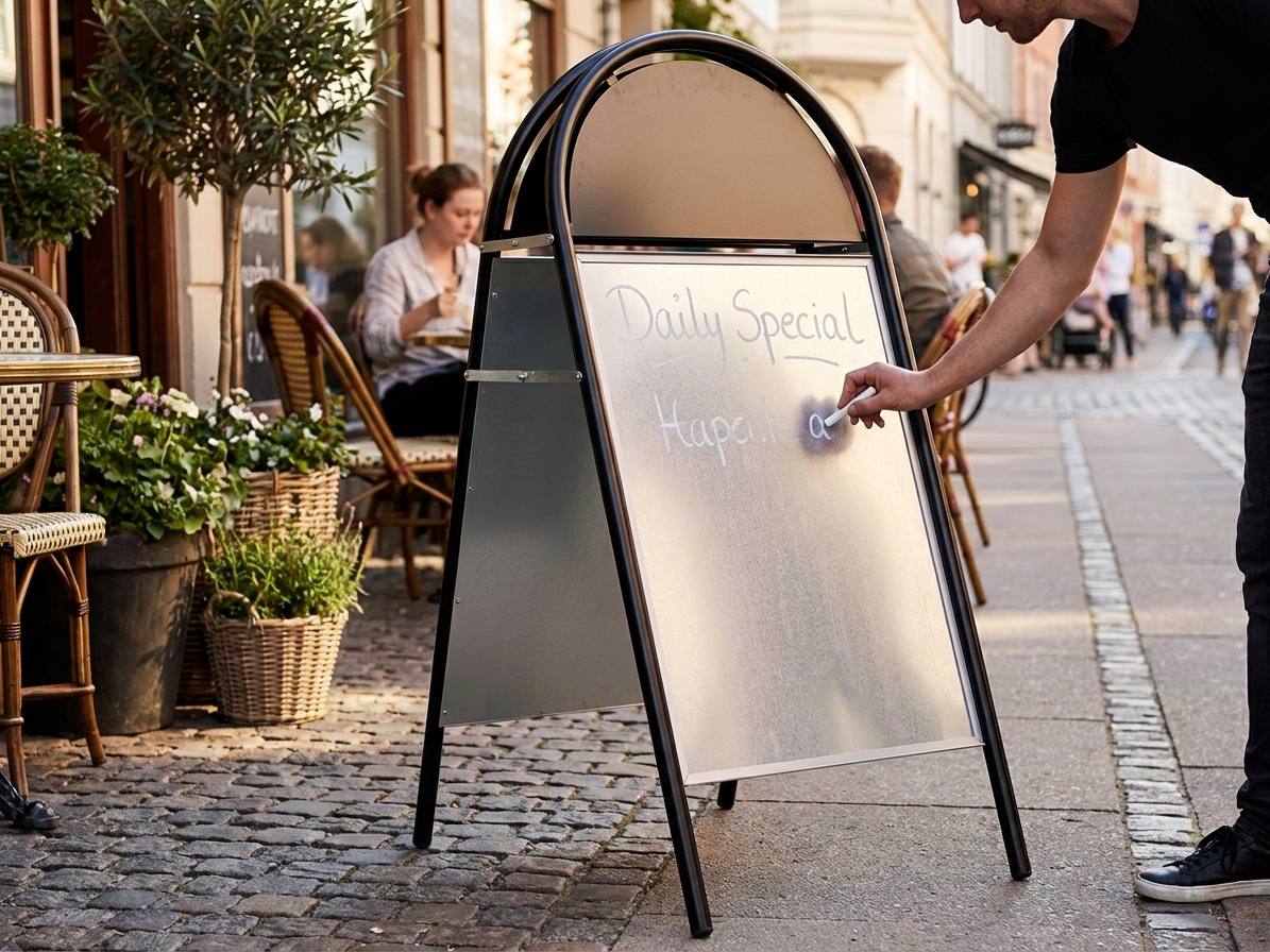 Black A-board 58x122 cm for commercial use - product detail