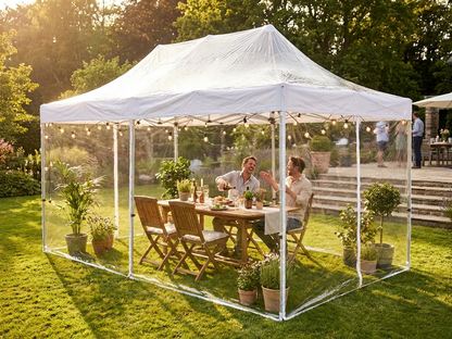 Clear pop-up gazebo with aluminium frame for outdoor events - view 3