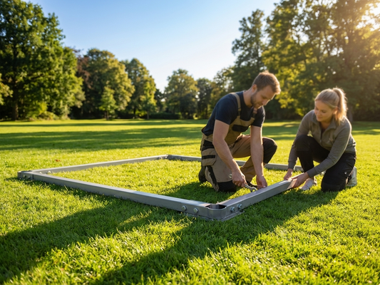 Steel ground bar for 3x3m event tents