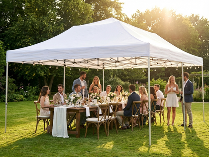 6x6 metre white pop-up gazebo with aluminium frame for outdoor events - view 3