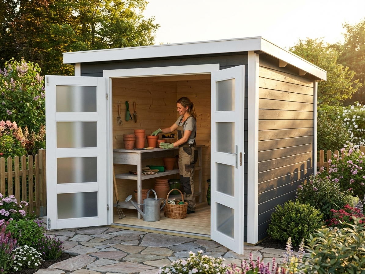Wooden Shed 2.5x2 m Dark Grey made from Nordic Spruce