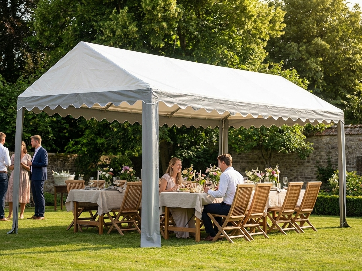 PVC roof cover for marquee 4x8m in white and grey
