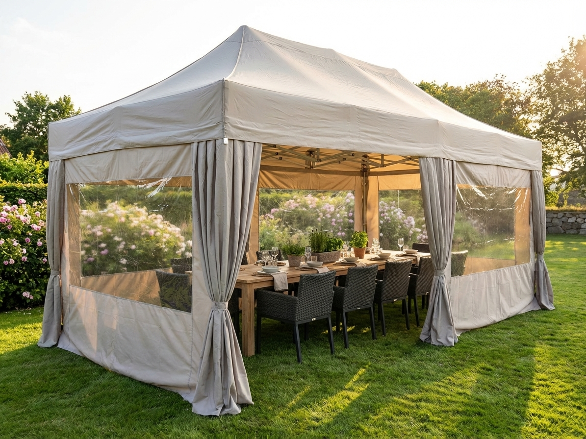 Pop up gazebo 3x6m in Latte colour with aluminium frame