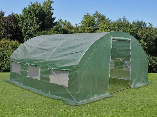 Green polytunnel greenhouse 4x4x2 m for garden use - product detail