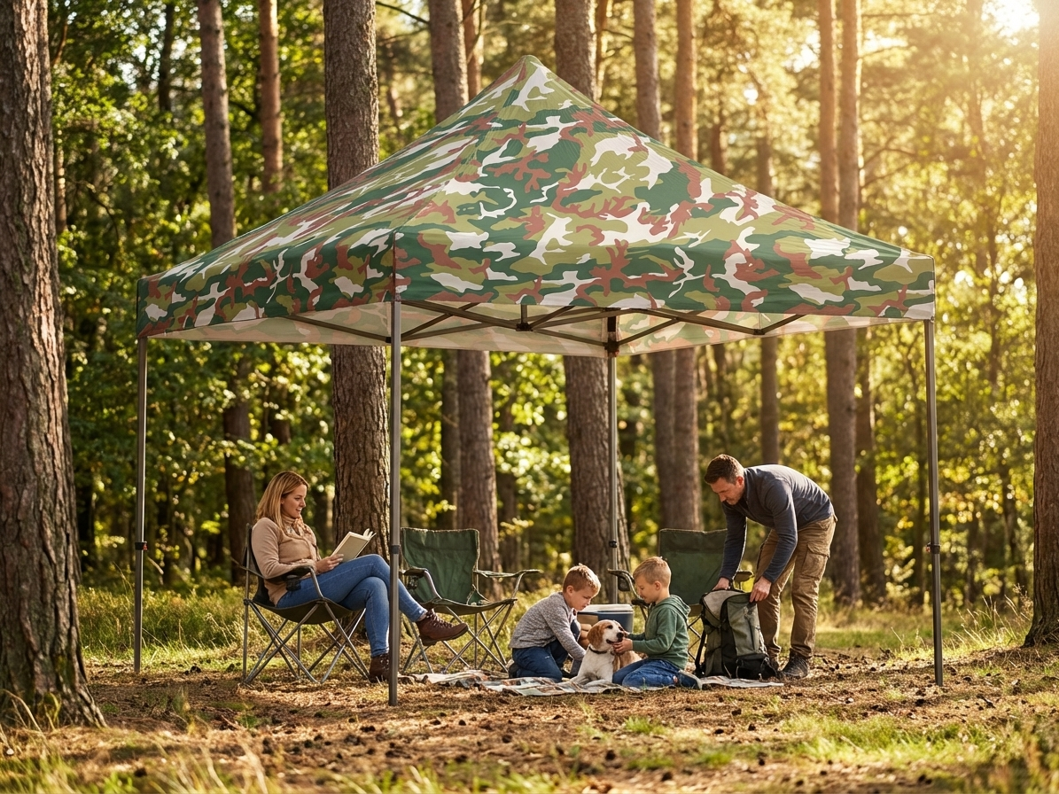 Camouflage gazebo roof cover 3x3 m for outdoor use - product detail