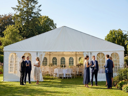 Professional Marquee 9x12m White PVC with Aluminium Frame - view 3
