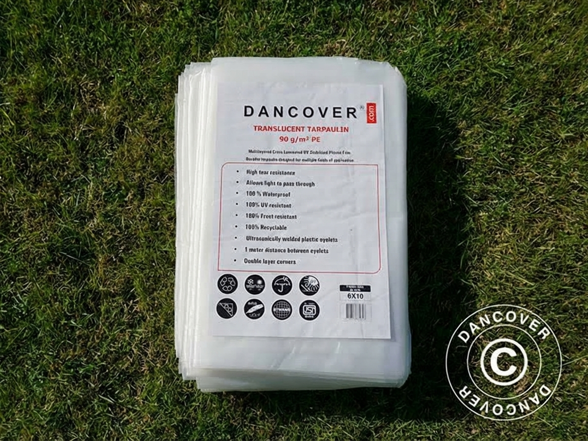 Translucent tarpaulin 6x10 m for outdoor use - product detail