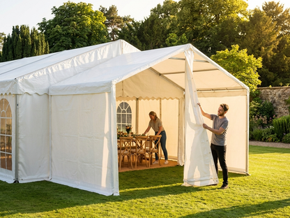 White 2m marquee extension for event use - view 3