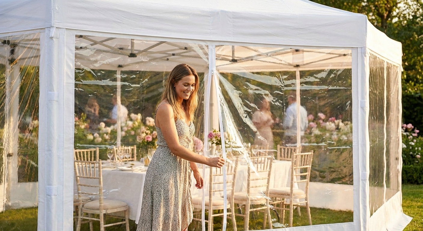 Transparent PVC Sidewall for Event Tents