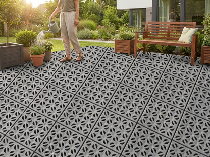 Grey plastic flooring made from high quality polyethylene