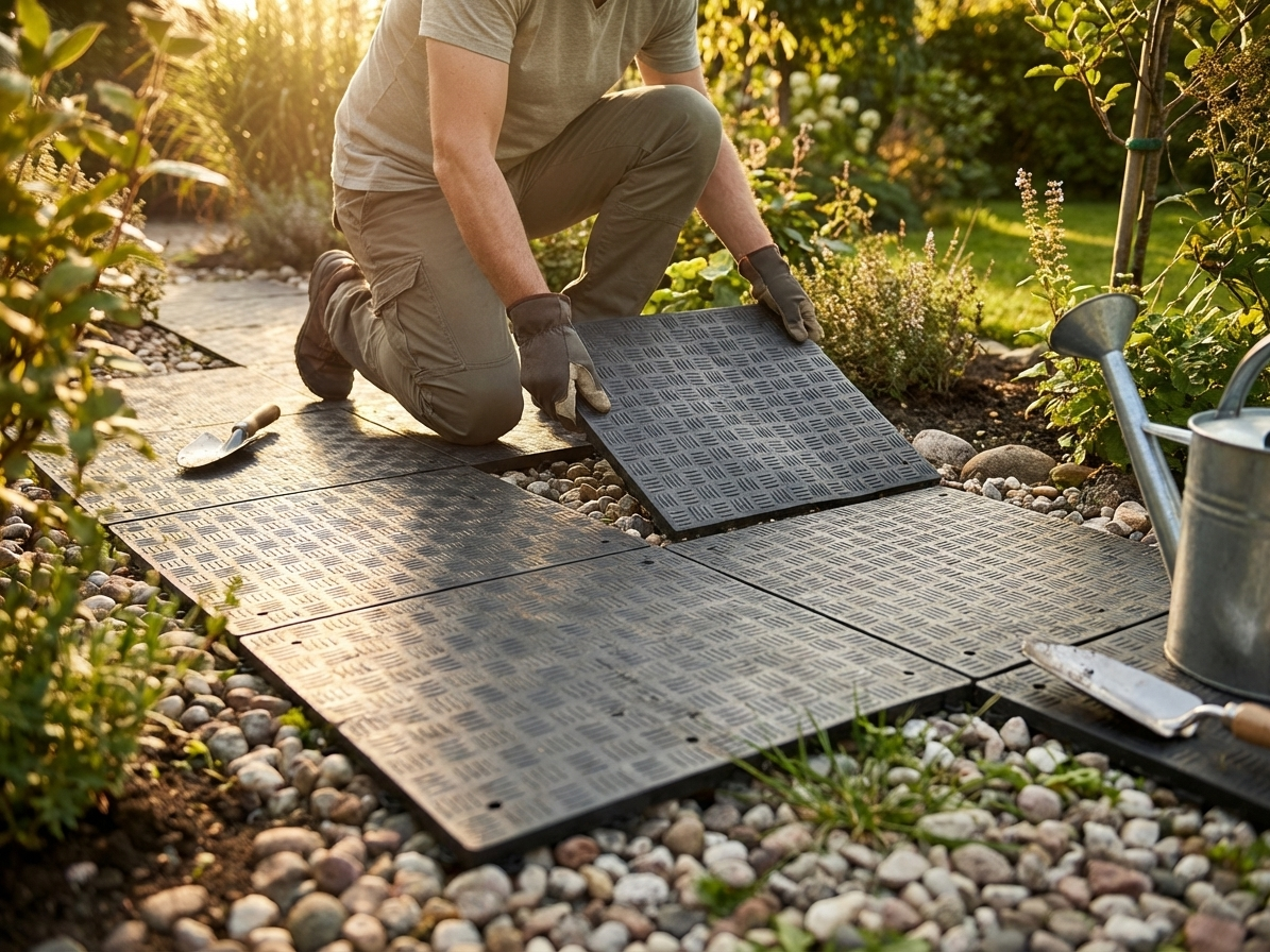 Anthracite Recycled PE Flooring for Indoor Use