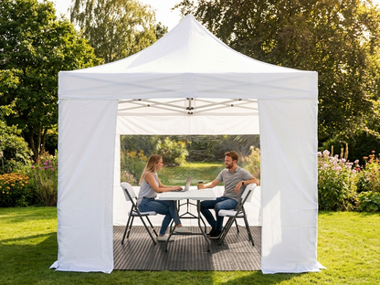 Visitor tent in white with aluminium frame for events - product detail