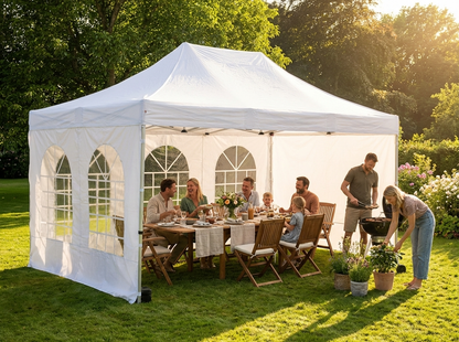 White Gazebo 4x6m with Steel Frame for Outdoor Events - view 3