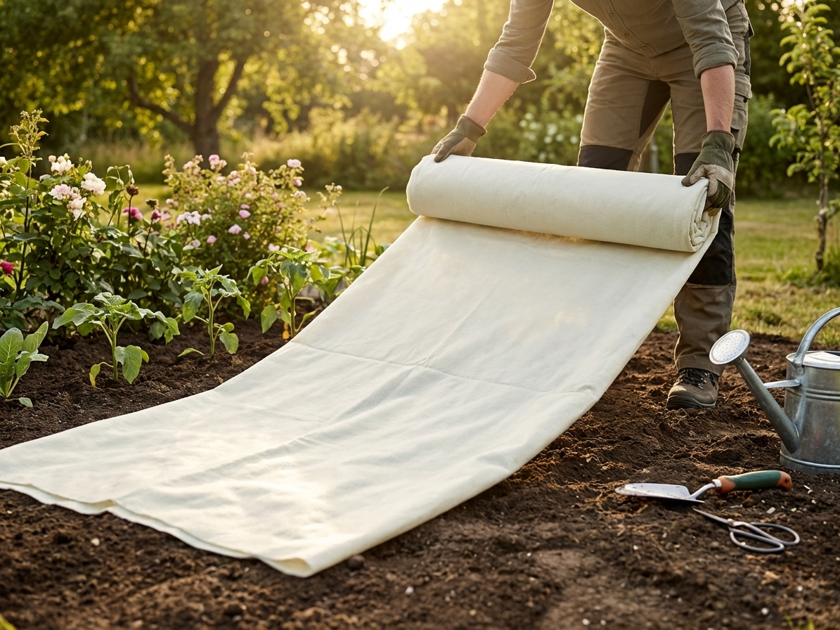 Geotextile Landscape Fabric in Nature colour for gardening - view 3