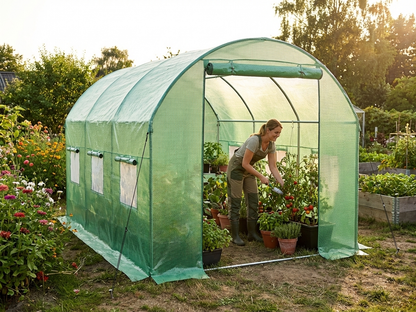 Green polytunnel greenhouse cover, 4x4x2m, polyethylene - view 3