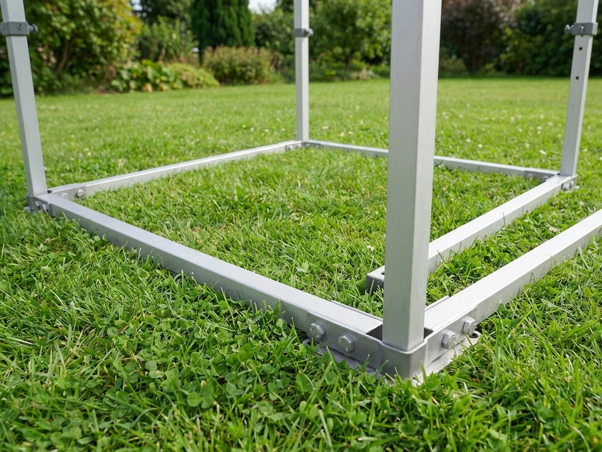Steel ground bar for event tent, 4x4 m size