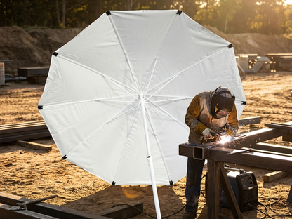 Welding umbrella with PVC and zinc frame for outdoor use - view 3