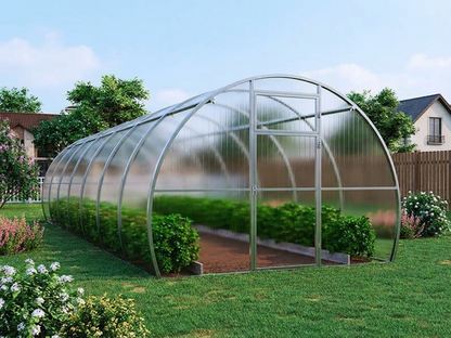 Silver Polycarbonate Greenhouse for Outdoor Use