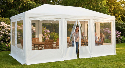 PVC sidewall kit for gazebo 4x6m white - product detail