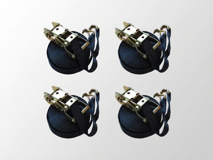 Black storm straps with high load capacity for outdoor securing - product detail