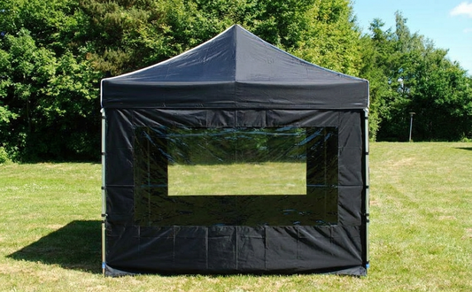 Black pop-up gazebo with aluminium frame for outdoor events - product detail