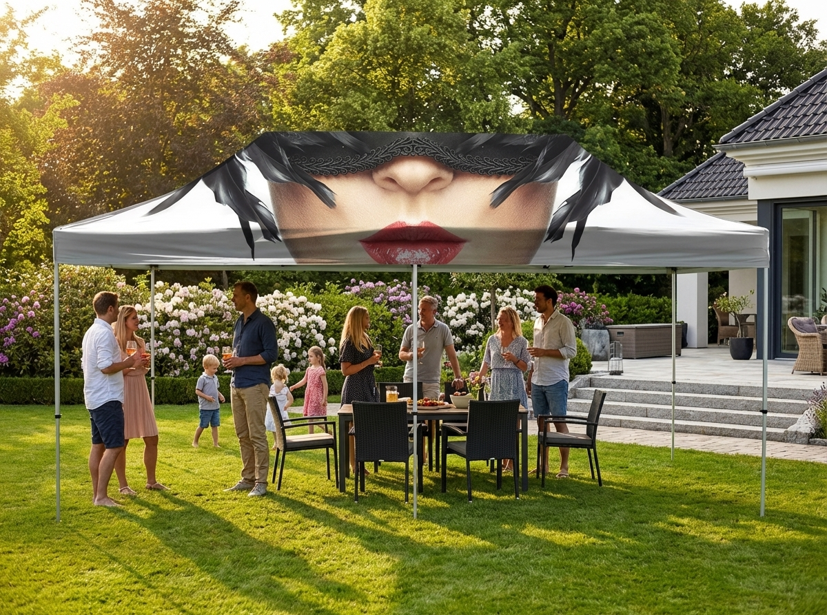 White pop-up gazebo with aluminium frame for outdoor events - view 3