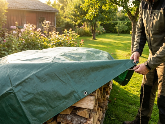 Green TPO tarpaulin 8x10 m for industrial use - view 3