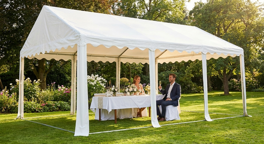 White PVC roof cover for marquee, 4x8m, strong and waterproof