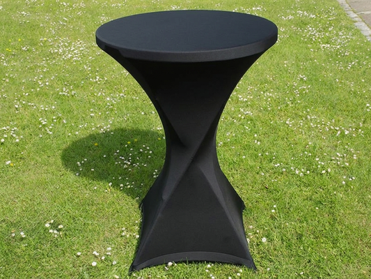 Black stretch table cover Ø80x110 cm for events - product detail